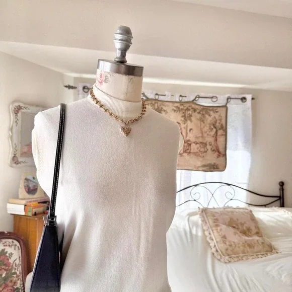 white tunic‎ top 1980s vintage - Picture 2 of 5